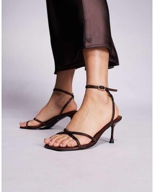 SIMMI Simmi London Eleonoora Kitten Heel Sandals - Black