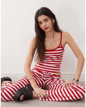 Collusion Contrast Cami Top - Red