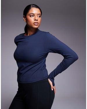 4505 Curve Icon Studio Long Sleeve Baby T-shirt - Blue