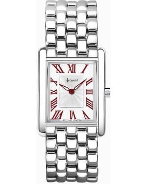 Accurist Ladies Rectangle Watch - White