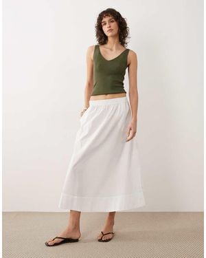 Jdy Poplin Midaxi Skirt - Natural