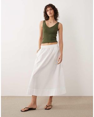 Jdy Midaxi Rok Van Poplin - Naturel