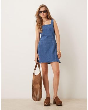 Nobody's Child Delta Denim Mini Shift Dress - Blue