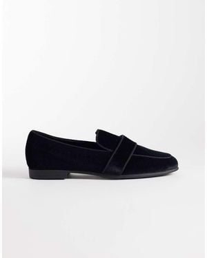 ASOS Slim Loafer With Gross Grain Saddle - Blue