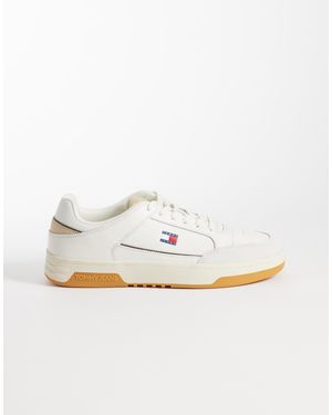 Tommy Hilfiger Cup Sole Premium Leather Sneakers - White