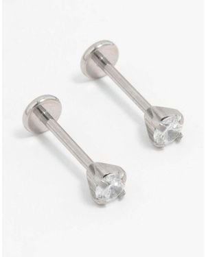 Lovisa – schlichte piercings aus chirurgenstahl - Weiß