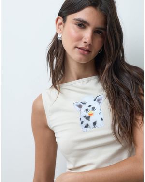 Daisy Street Trägertop mit furby-print - Gelb