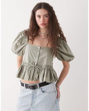 Monki – bluse - Grau