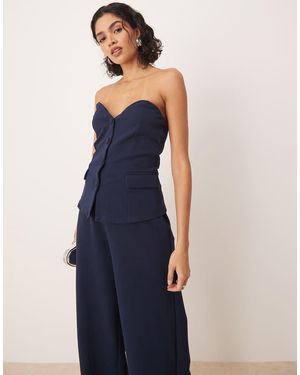 Vila Gilet Strutturato Senza Spalline - Blu