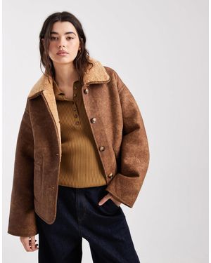 Object – hochwertige, weiche und gemütliche teddyfell-wendejacke - Blau