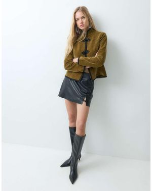 TOPSHOP Minirok Van Imitatieleer Met Frogsluiting - Meerkleurig