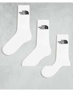 The North Face Simple Dome 3 Pack Logo Socks - White