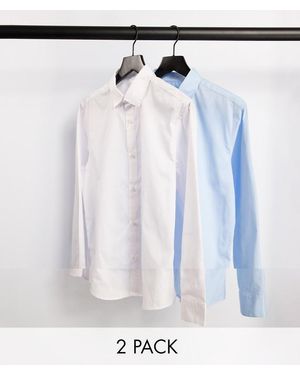 Jack & Jones Essentials 2 Pack Smart Shirt - Multicolour