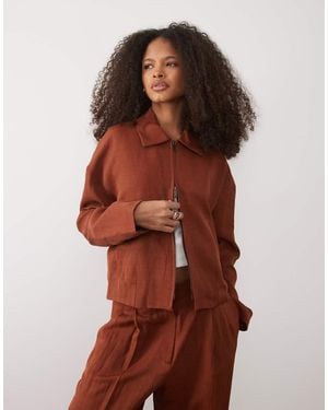 Mango Vbbargen Linen Mix Jacket - Brown
