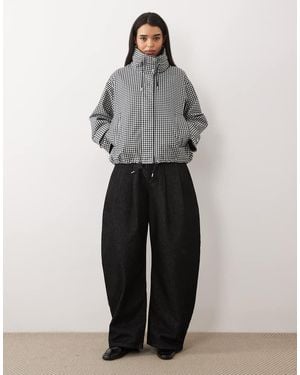 Barbour Bronwyn Gingham Hooded Showerproof Jacket - Grey