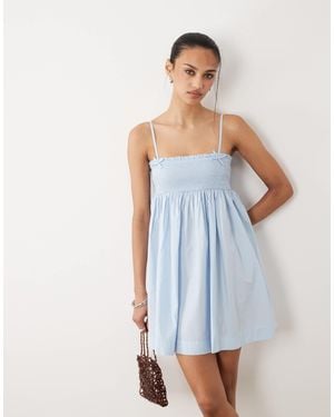Cotton On Ruffle Sleeveless Mini Dress - Blue
