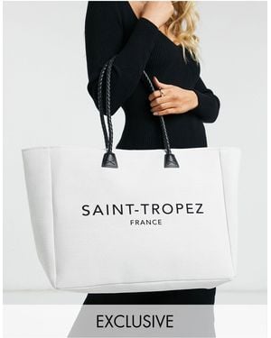South Beach Saint Tropez Tote Bag - Natural