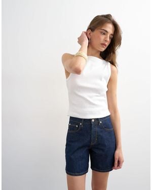 TOPSHOP Denim Editor Short - Blue