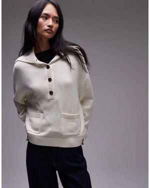 ARKET Jersey Con Solapas Grandes Y Botones De Punto De - Gris