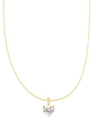 Lovisa Plated Sterling Cubic Zirconia Heart Necklace - White