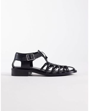 Bronx Next-wagon - chaussures ajourées en cuir - Noir