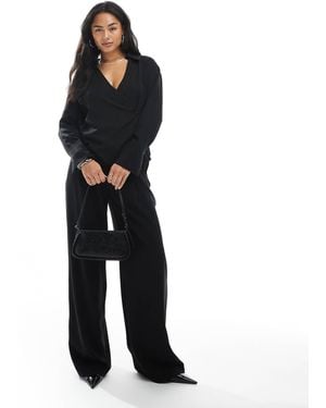 ASOS Lyocell Wide Leg Dad Trouser Co Ord - Black