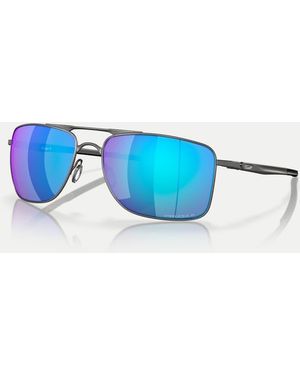 Oakley Gauge 8 Rectangle Polarised Sunglasses With Mirrored Lens - Blue