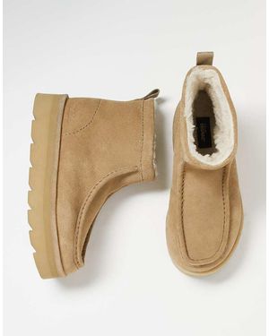 Clarks Botas Oscuro De Ante Con Forro Meare Rooey De -Neutro