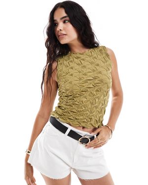 Vero Moda – ärmelloses jersey-oberteil - Weiß