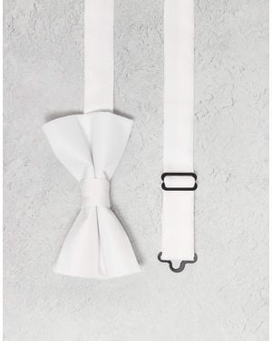 ASOS Satin Bow Tie - White