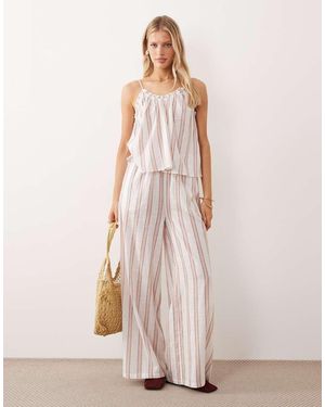 Iisla & Bird Pantaloni Da Mare A Righe - Rosa
