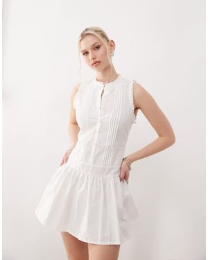 Motel Dayara Pintuck Mini Dress - Natural