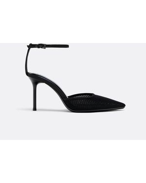 Stradivarius Schoenen Van Mesh Met Hoge Hak - Wit