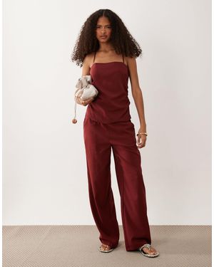 Mango – riga – relaxed-fit-hose - Rot