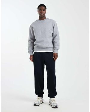 Hollister Joggers Negros Básicos Holgados Con Bajos Ajustados De - Gris