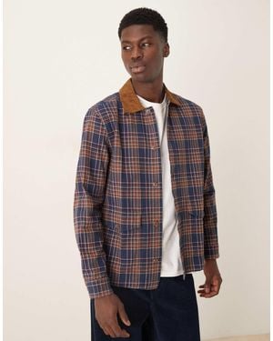 ASOS Overshirt With Cord Collar - Blue
