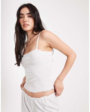 Cotton On Sleep Waffle Square Neck Cami Top - White