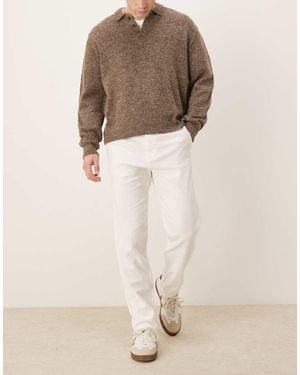 SELECTED Linen Blend Slim Tapered Trouser - Natural