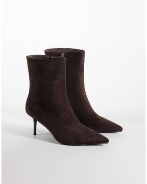 SIMMI Simmi London Wide Fit Ember Pointed Ankle Boots - Brown