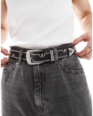 ASOS Western Cowboy Studded Diamante - Grey