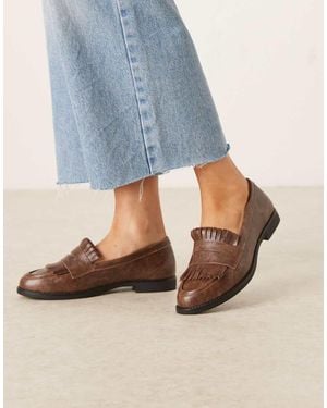 Glamorous Fringed Loafers - Blue