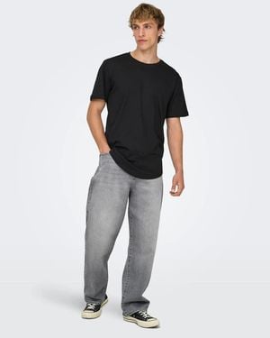 Only & Sons Loose-Fit Jeans - Black