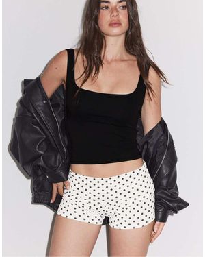 Stradivarius Mini Shorts With Elasticated Waistband - Black