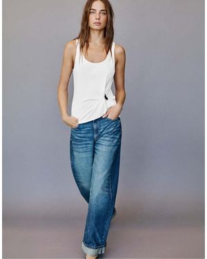 Pull&Bear Top Senza Maniche Con Applicazione - Blu