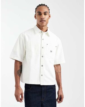 Lee Jeans Workwear Denim Short Sve Overshirt - White