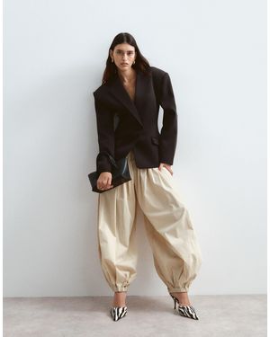 ARRANGE Waist Seam Balloon Leg Pants - Natural