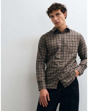 Jack & Jones Flanellen Geruit Overhemd - Grijs