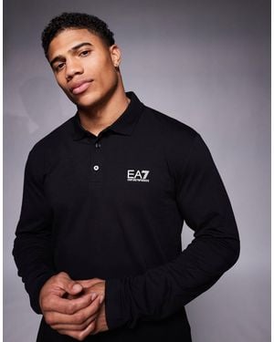 EA7 Armani – – langärmliges polohemd - Blau