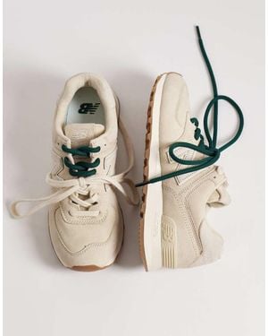 New Balance 574 Double Lace Trainers - Natural