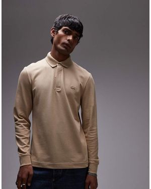 Lacoste Polo A Maniche Lunghe - Marrone